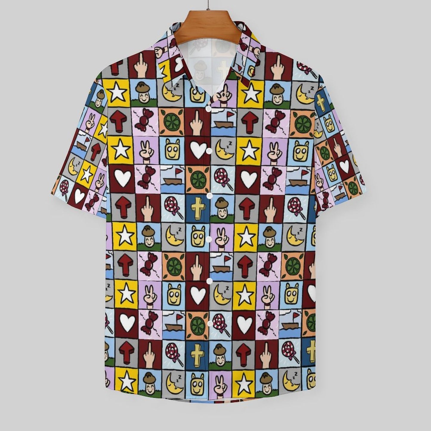 Men's Fashion Casual Printed Short Sleeve Shirts 2306105163