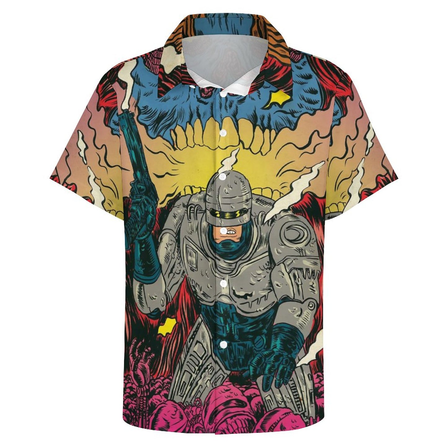 Men's Fashion Casual Printed Short Sleeve Shirts 2306104358