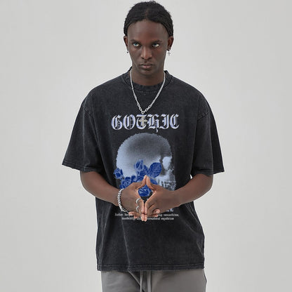 Unisex Vintage Solid Wash T-Shirts 2305102837