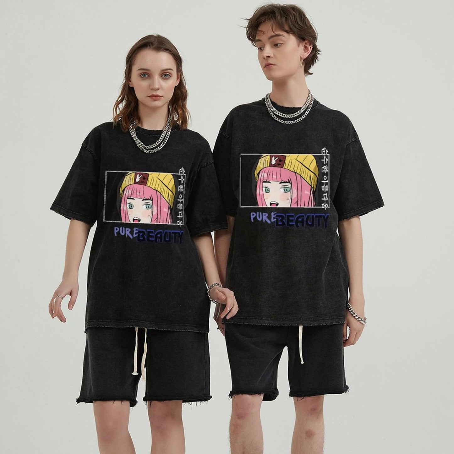 Unisex Vintage Solid Wash T-Shirts 2305103536