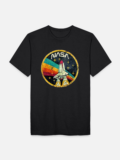 Unisex Round Neck Casual Printed Short Sleeve T-Shirt