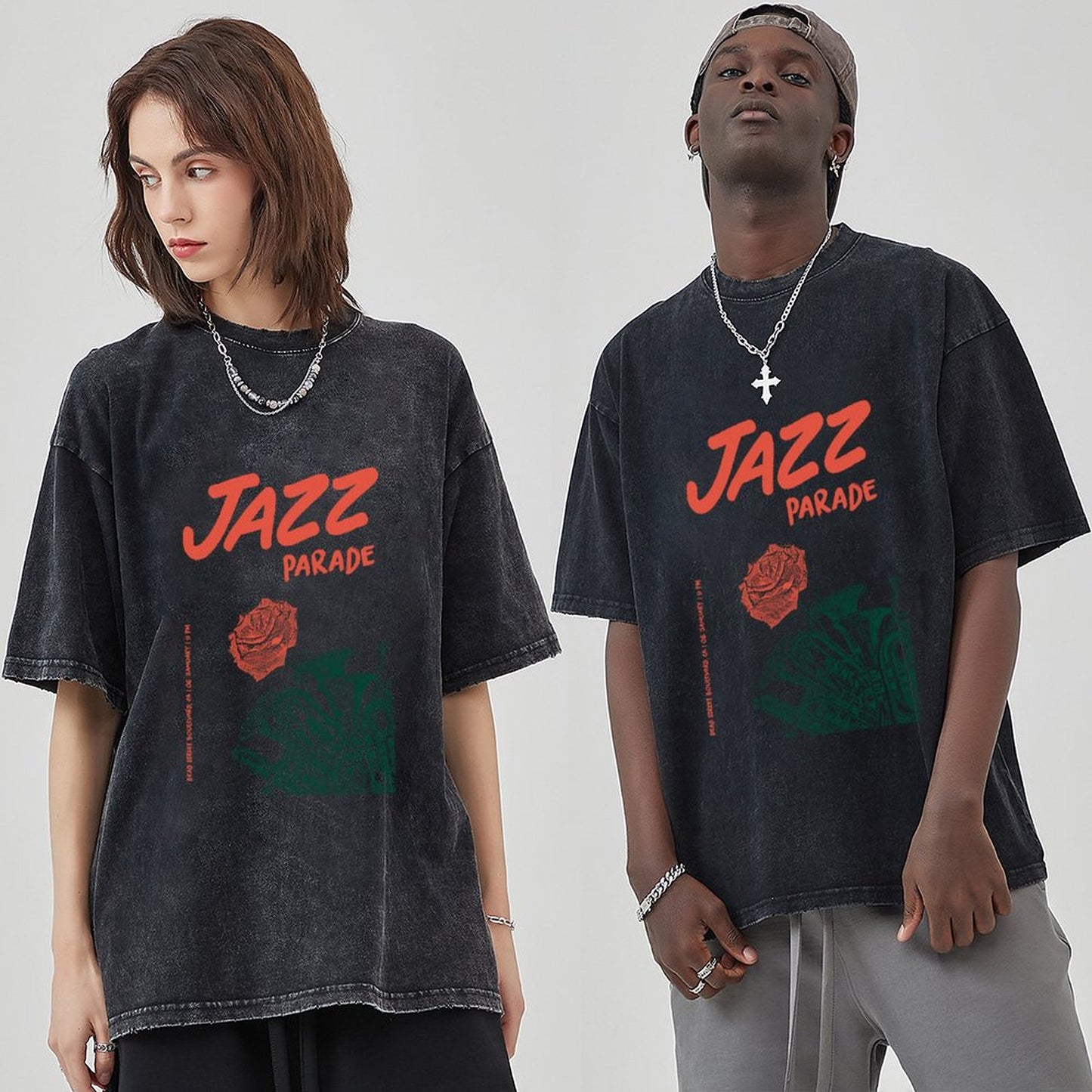 Unisex Vintage Solid Wash T-Shirts 2305102644