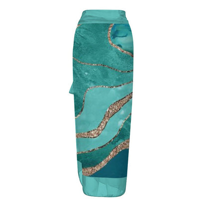 Casual Printed One-Piece Swimsuit And Cover Up 2305102699