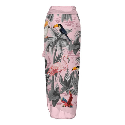 Casual Printed One-Piece Swimsuit And Cover Up 2305104370