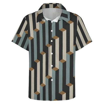 Men's Fashion Casual Printed Short Sleeve Shirts 2306101898
