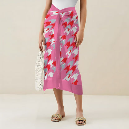 Fashion Printed One Piece Swimsuit And Cover Up 2305104454