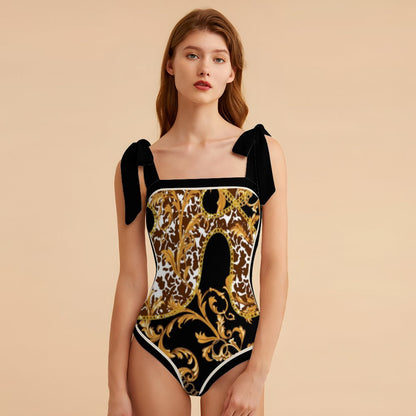 Fashion Printed One Piece Swimsuit And Cover Up 2305105920