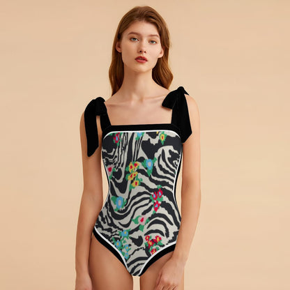 Fashion Printed One Piece Swimsuit And Cover Up 2305104590