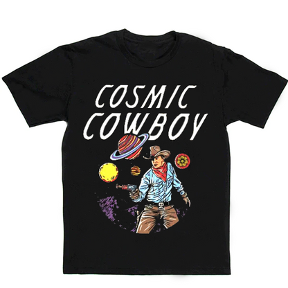 Cosmic Cowboy Men's Casual Printed T-Shirt
