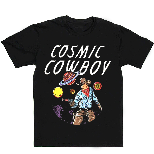Cosmic Cowboy Men's Casual Printed T-Shirt