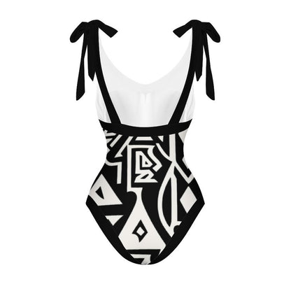 Casual Printed One-Piece Swimsuit And Cover Up 2305102758