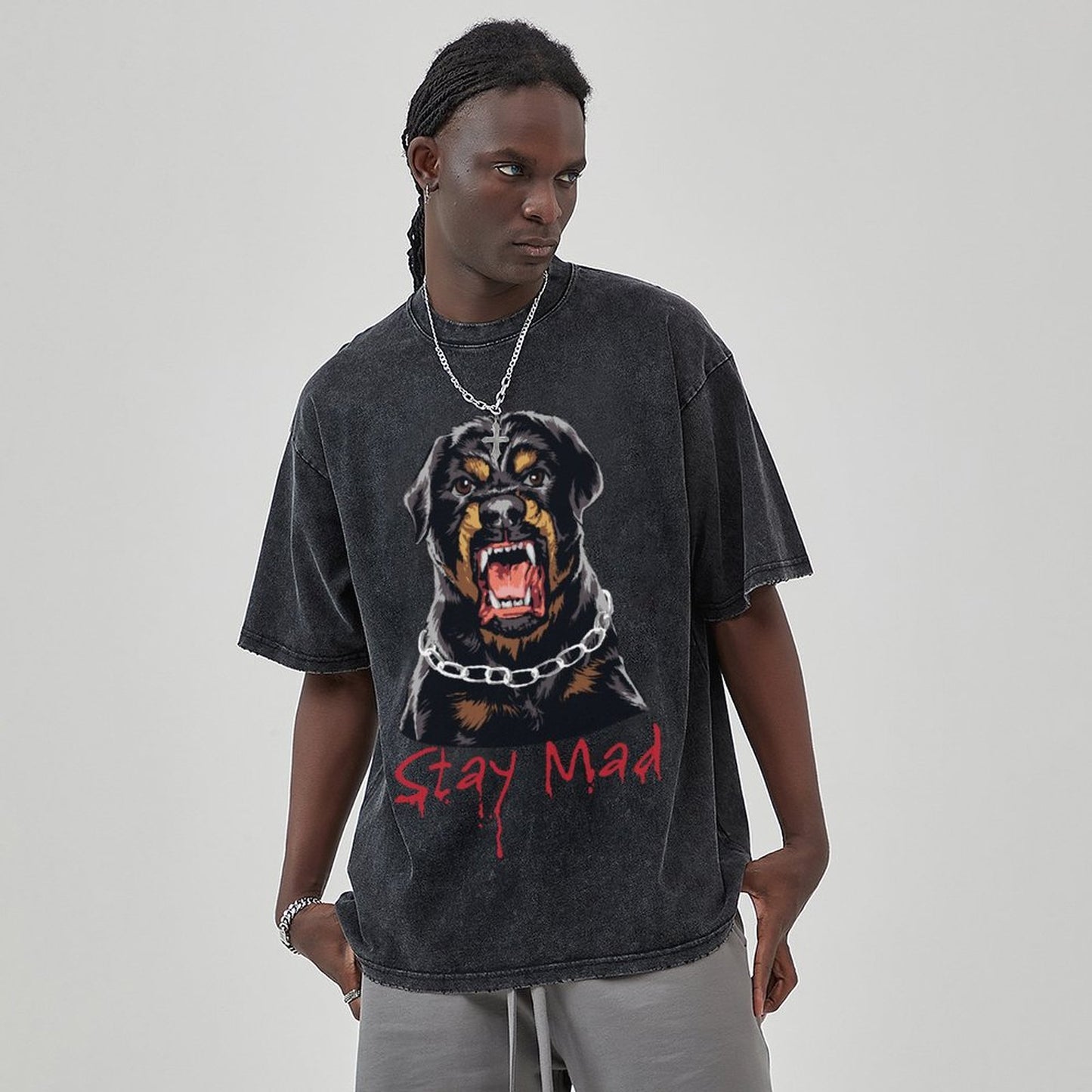 Unisex Vintage Solid Wash T-Shirts 2305102635