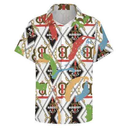 Men's Fashion Casual Printed Short Sleeve Shirts 2306105153