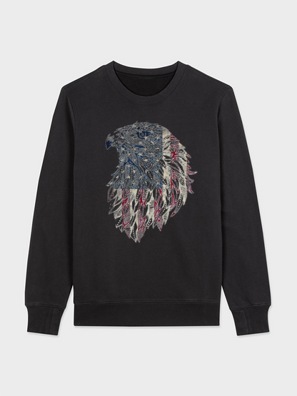 Unisex Round Neck Casual Printed Long Sleeve Sweatshirt