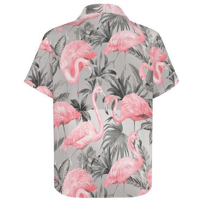 Men's Hawaiian Flamingo Print Vacation Shirt 2306101857