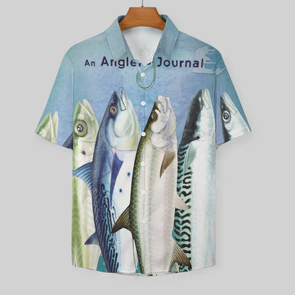 Men's Hawaiian Fishing Diary Printed Vacation Shirt 2306101854