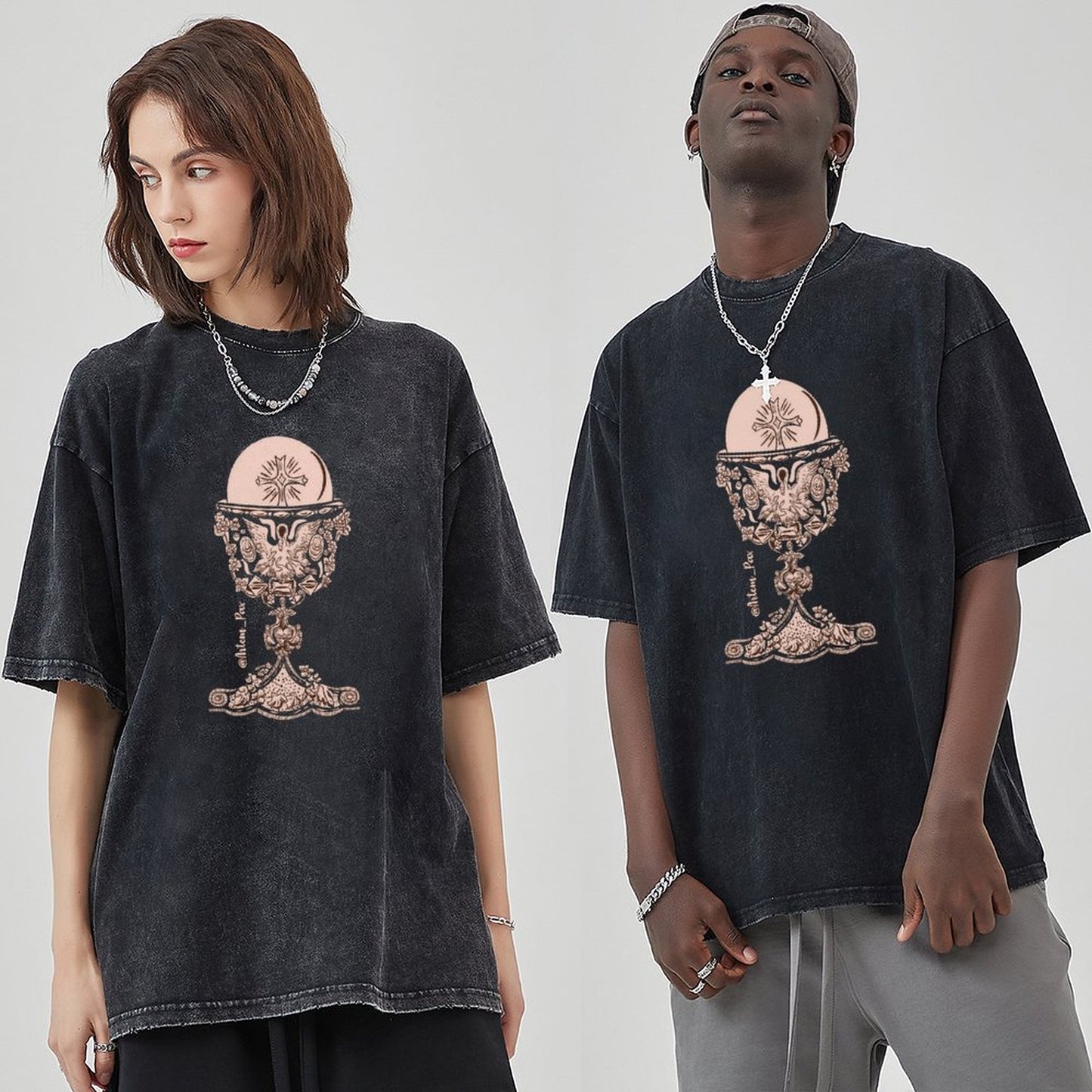 Unisex Vintage Solid Wash T-Shirts 2305103968