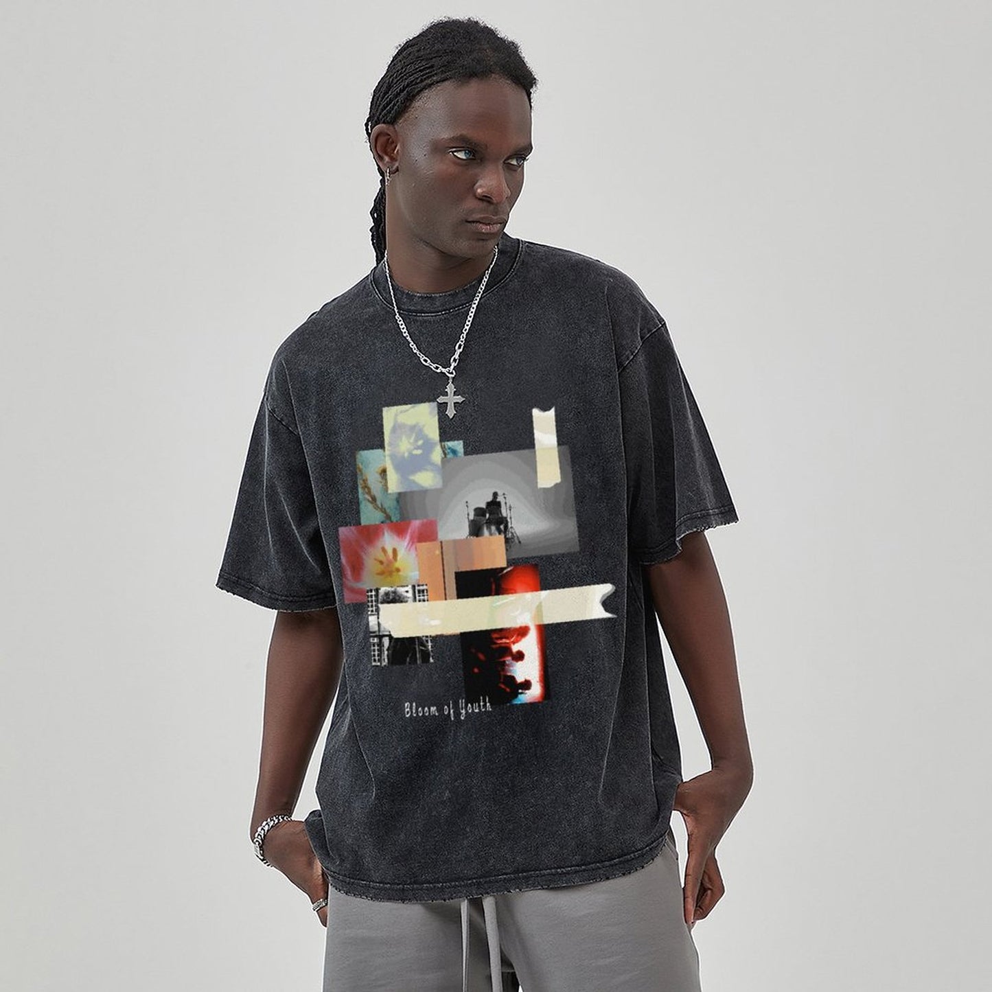 Unisex Vintage Solid Wash T-Shirts 2305102642