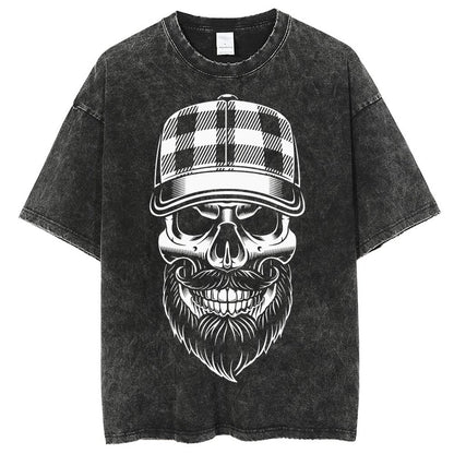 Mens Cotton Wash Solid T-Shirts Oversized Unisex Short Sleeve Streetwear Rap Hip Hop Basic Tee Tops 2305101593