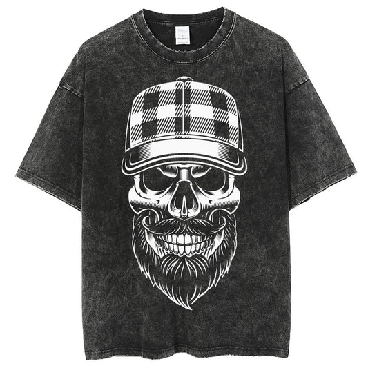 Mens Cotton Wash Solid T-Shirts Oversized Unisex Short Sleeve Streetwear Rap Hip Hop Basic Tee Tops 2305101593