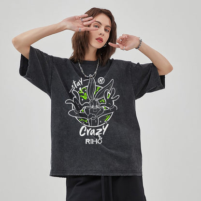 Unisex Vintage Solid Wash T-Shirts 2305103529