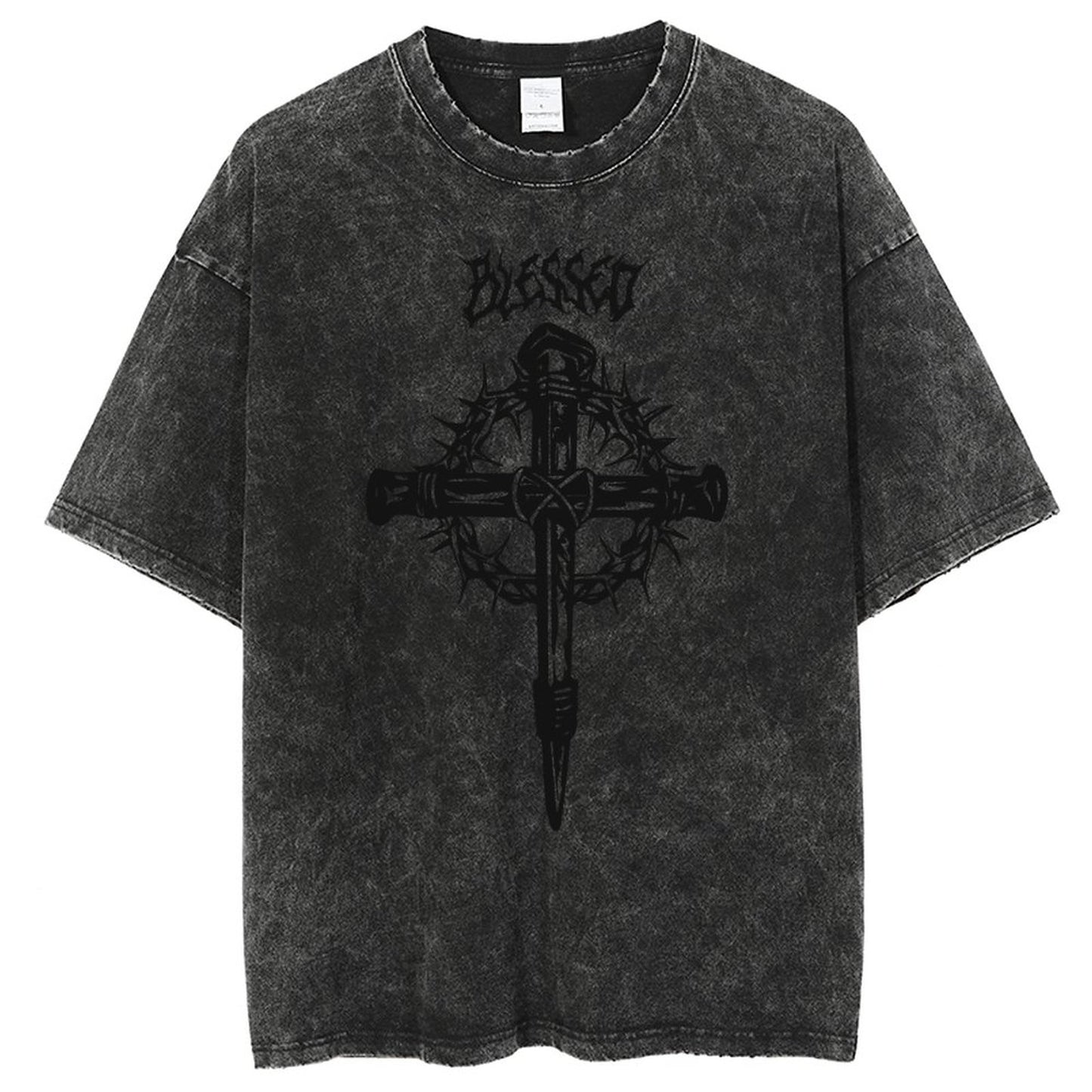 Unisex Vintage Solid Wash T-Shirts 2305102855