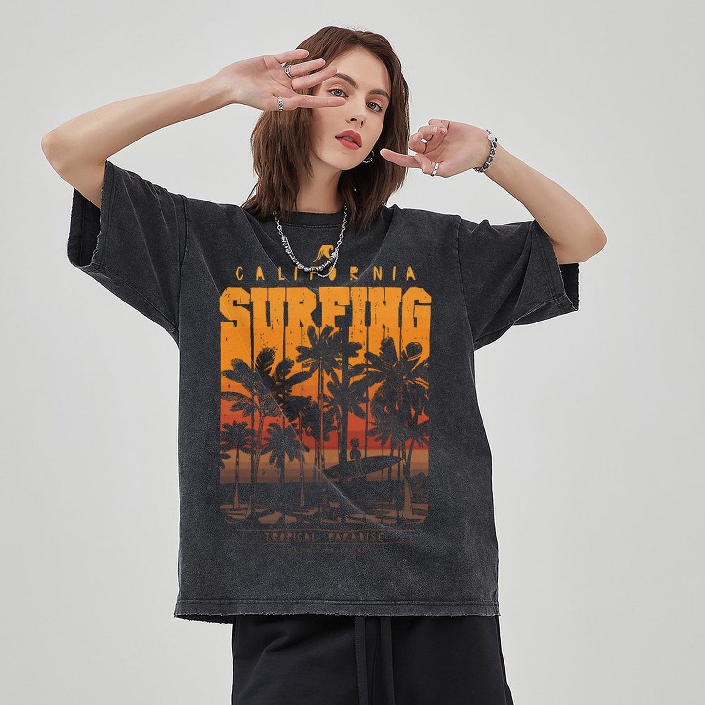Unisex Vintage Solid Wash T-Shirts 2305101920