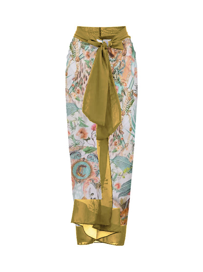 Print Flower Vintage Bikini And Cover up