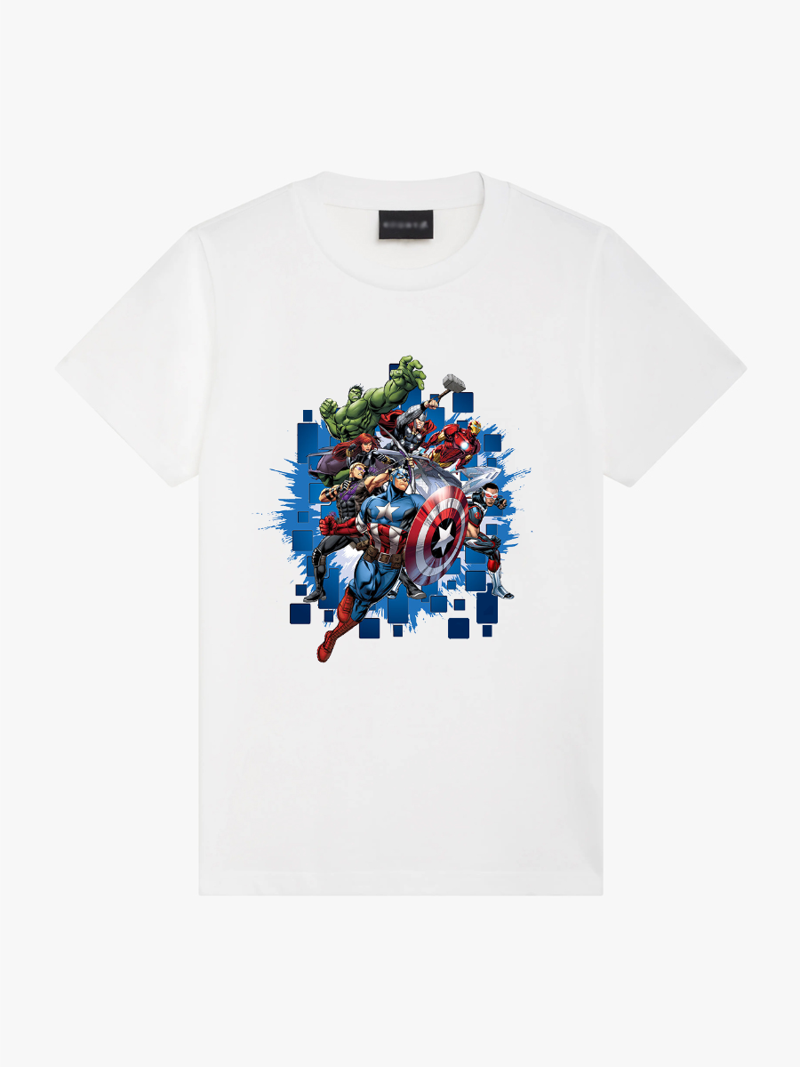 Women's Casual The Avengers Printed Round Neck Short Sleeve T-Shirt