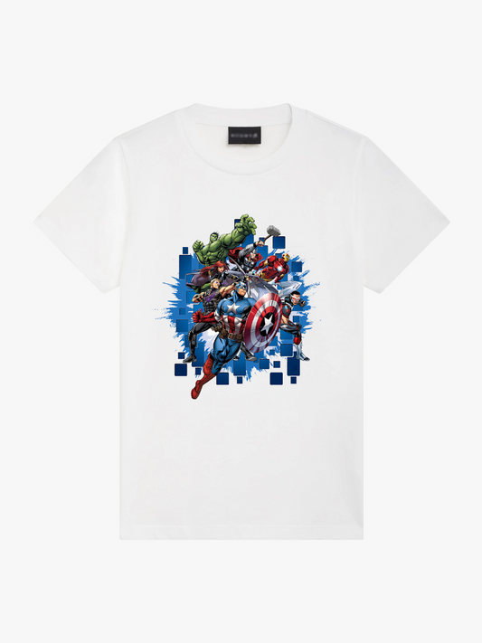Women's Casual The Avengers Printed Round Neck Short Sleeve T-Shirt