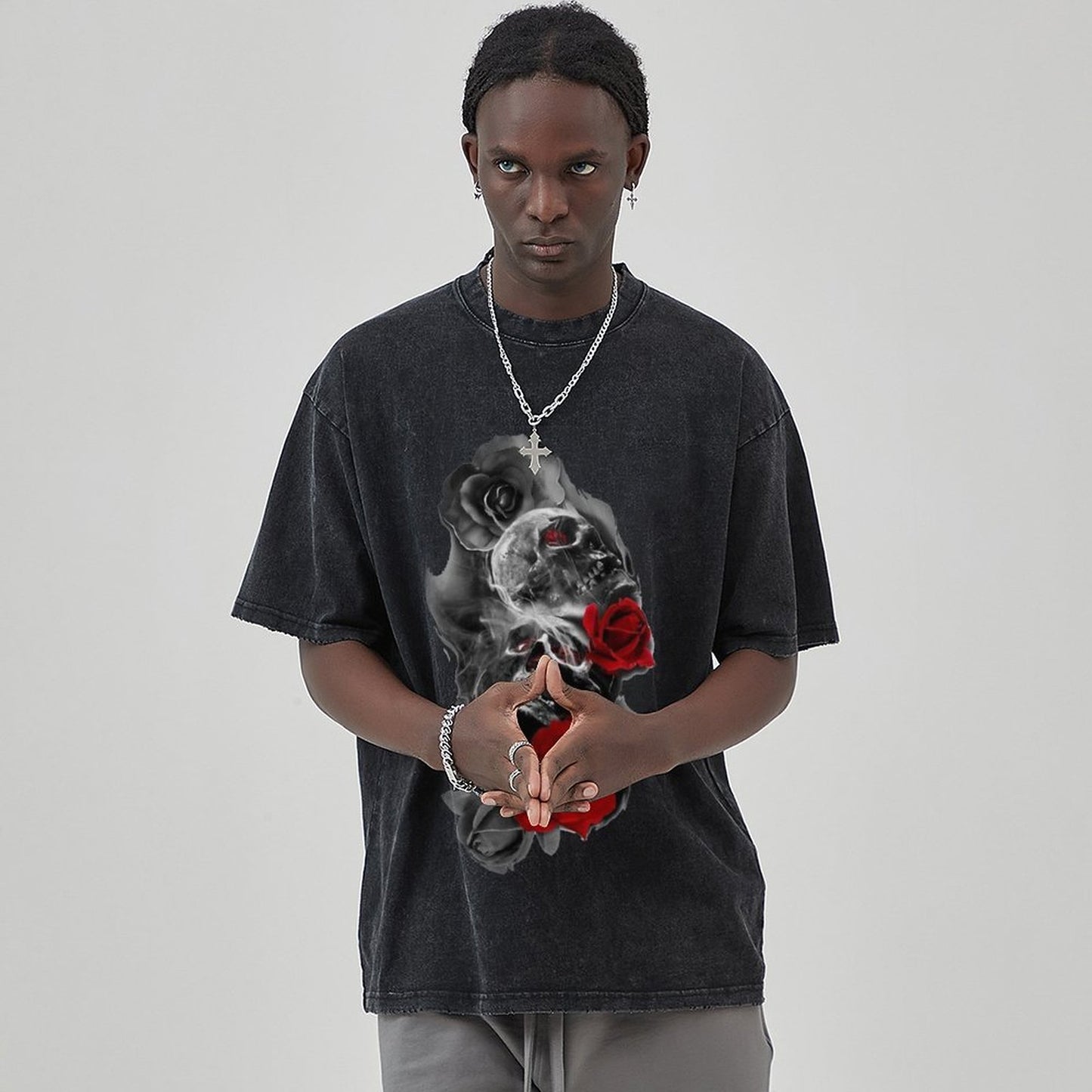 Unisex Vintage Solid Wash T-Shirts 2305104082