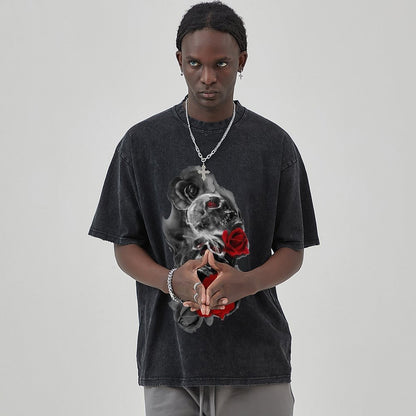 Unisex Vintage Solid Wash T-Shirts 2305104082