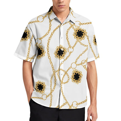 Men's Fashion Casual Printed Short Sleeve Shirts 2306100784