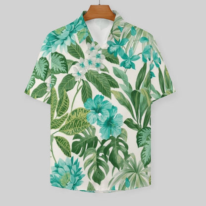 Men's Hawaiian Print Resort Shirt 2305101548
