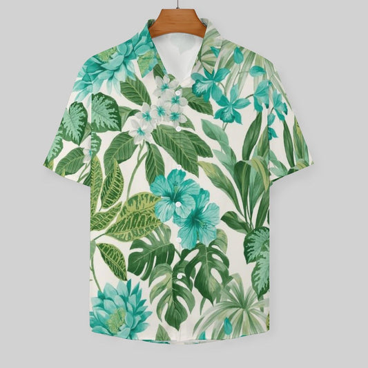 Men's Hawaiian Print Resort Shirt 2305101548