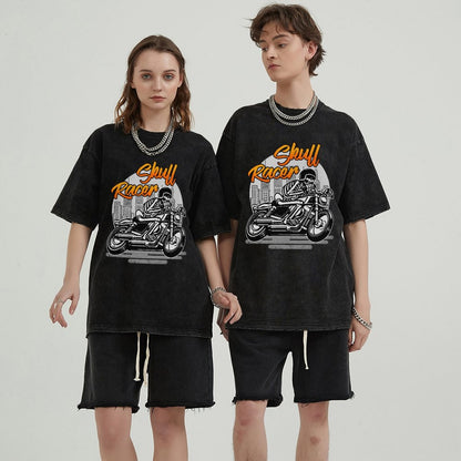 Unisex Vintage Solid Wash T-Shirts 2305102838