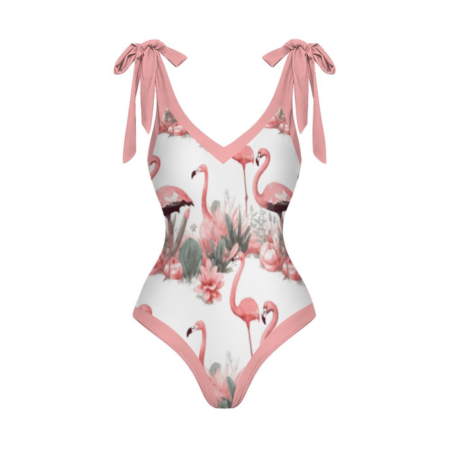 Casual Printed One-Piece Swimsuit And Cover Up 2305102476