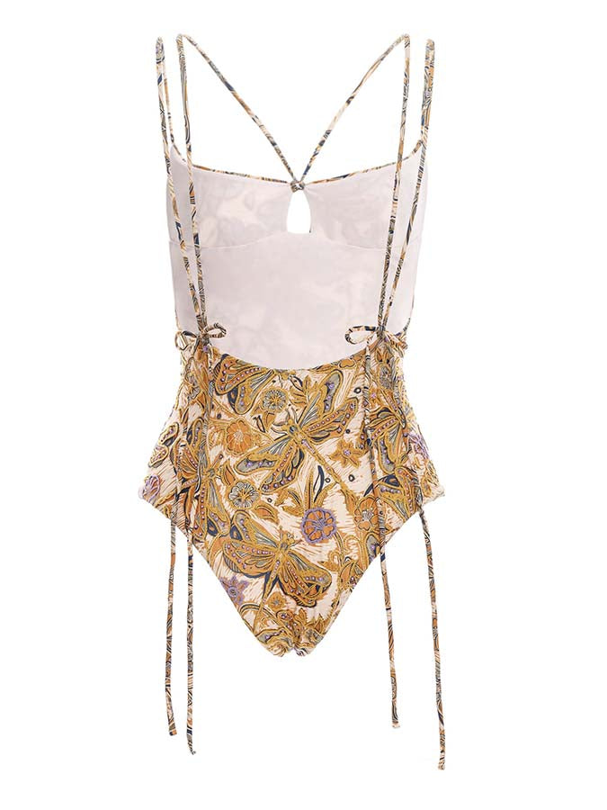 Printed Cutout Chic One Piece Swimsuit