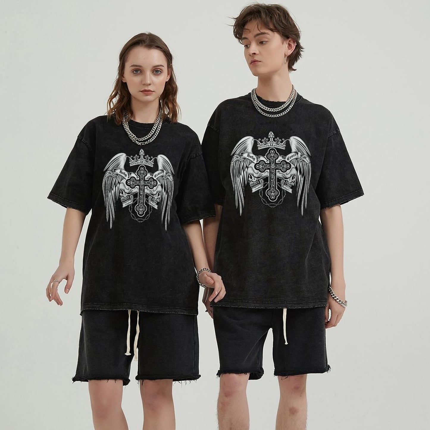 Unisex Vintage Solid Wash T-Shirts 2305101613