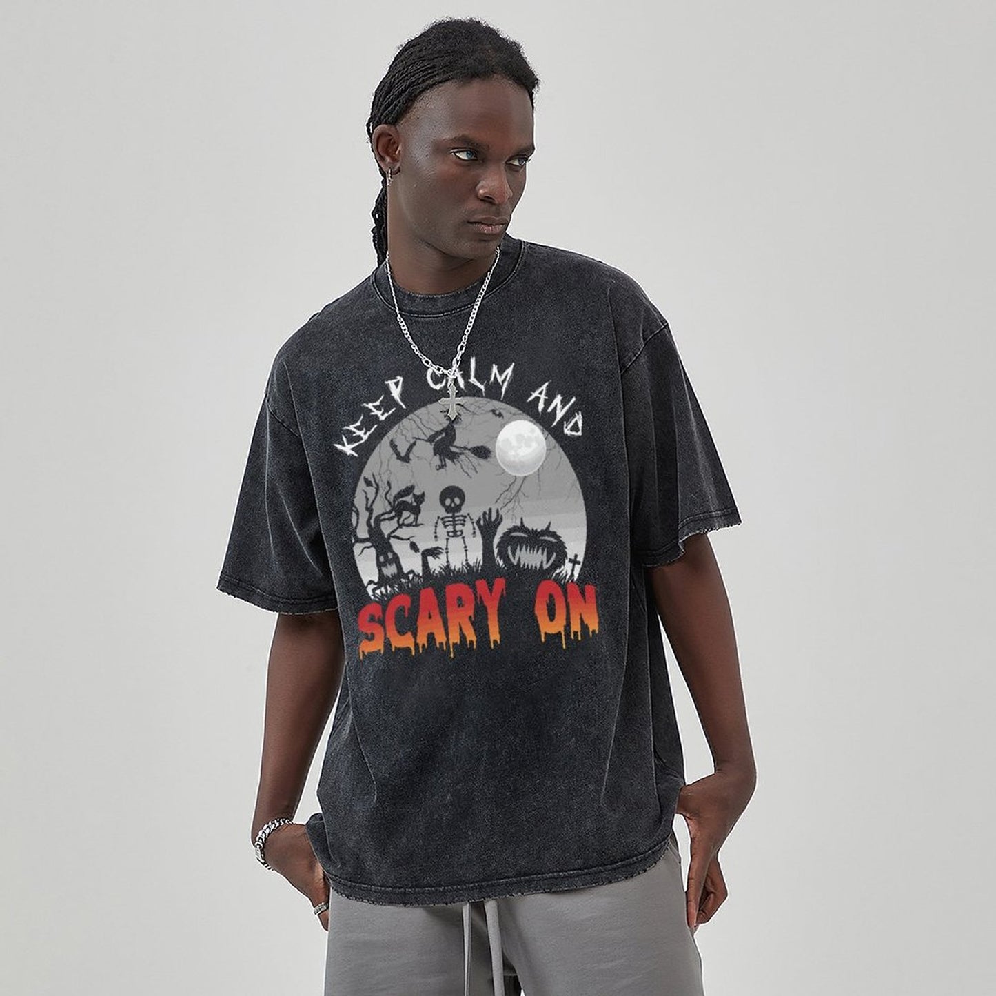 Unisex Vintage Solid Wash T-Shirts 2305101614