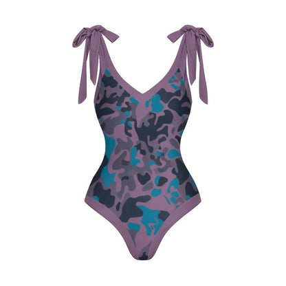 Casual Printed One-Piece Swimsuit And Cover Up 2305102488