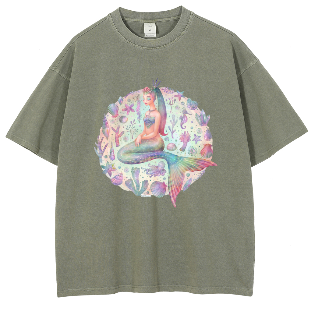 Mens Cotton Wash Solid T-Shirts Oversized Unisex Short Sleeve Streetwear Rap Hip Hop Basic Tee Tops