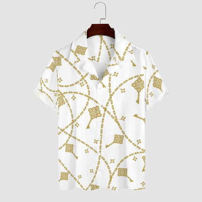 Men Hawaiian Casual Short Sleeve Shirt 2306100098