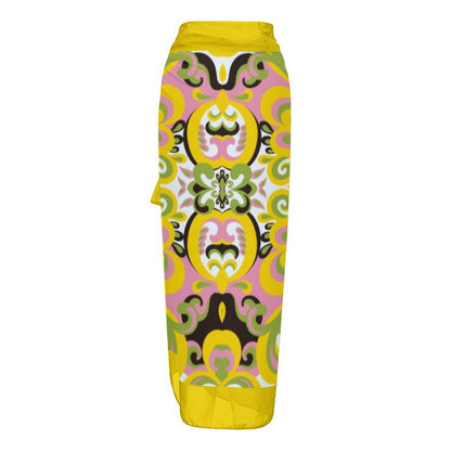 Fashion Printed One Piece Swimsuit And Cover Up 2305106419