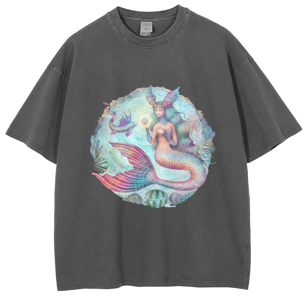 Mens Cotton Wash Solid T-Shirts Oversized Unisex Short Sleeve Streetwear Rap Hip Hop Basic Tee Tops