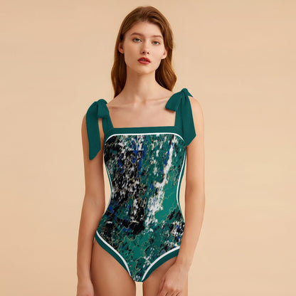 Fashion Printed One Piece Swimsuit And Cover Up 2305104484