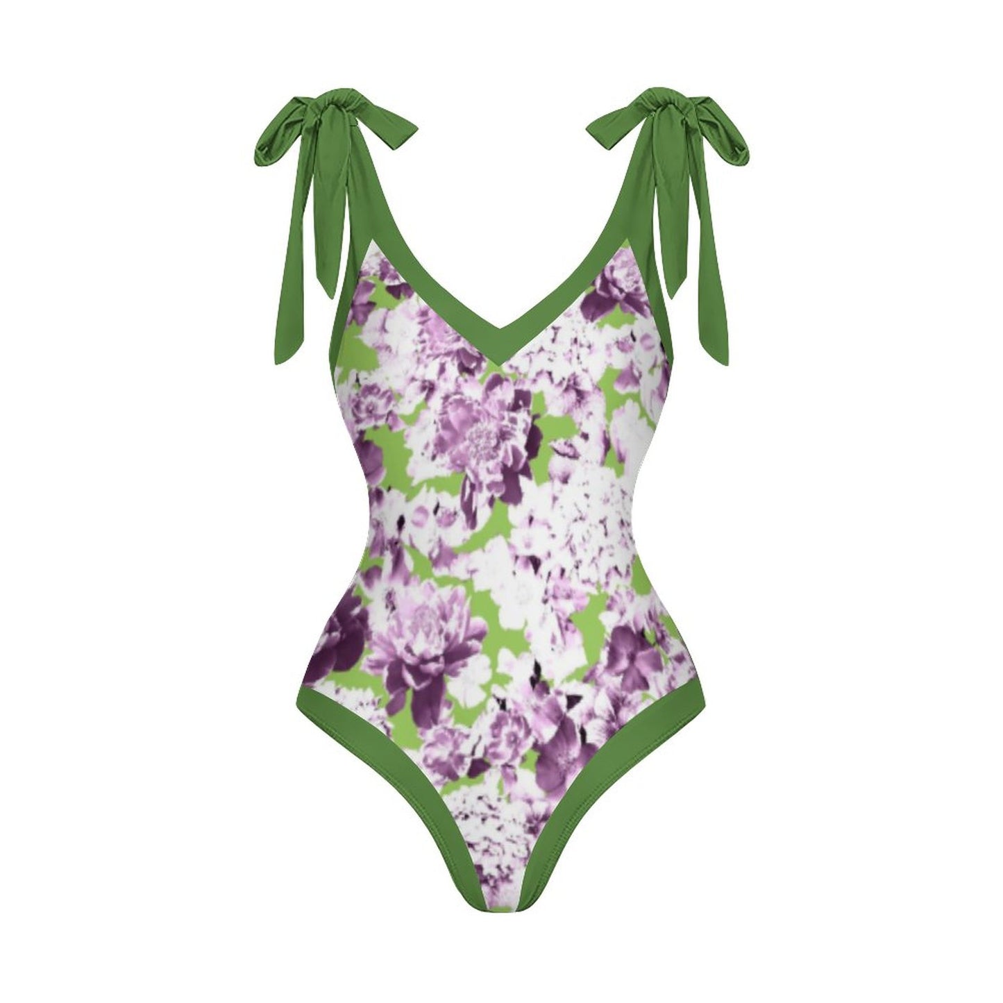 Casual Printed One-Piece Swimsuit And Cover Up 2305102666