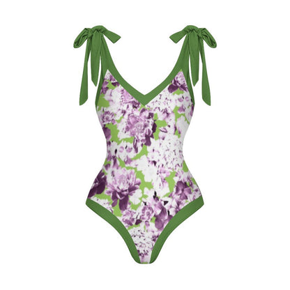 Casual Printed One-Piece Swimsuit And Cover Up 2305102666