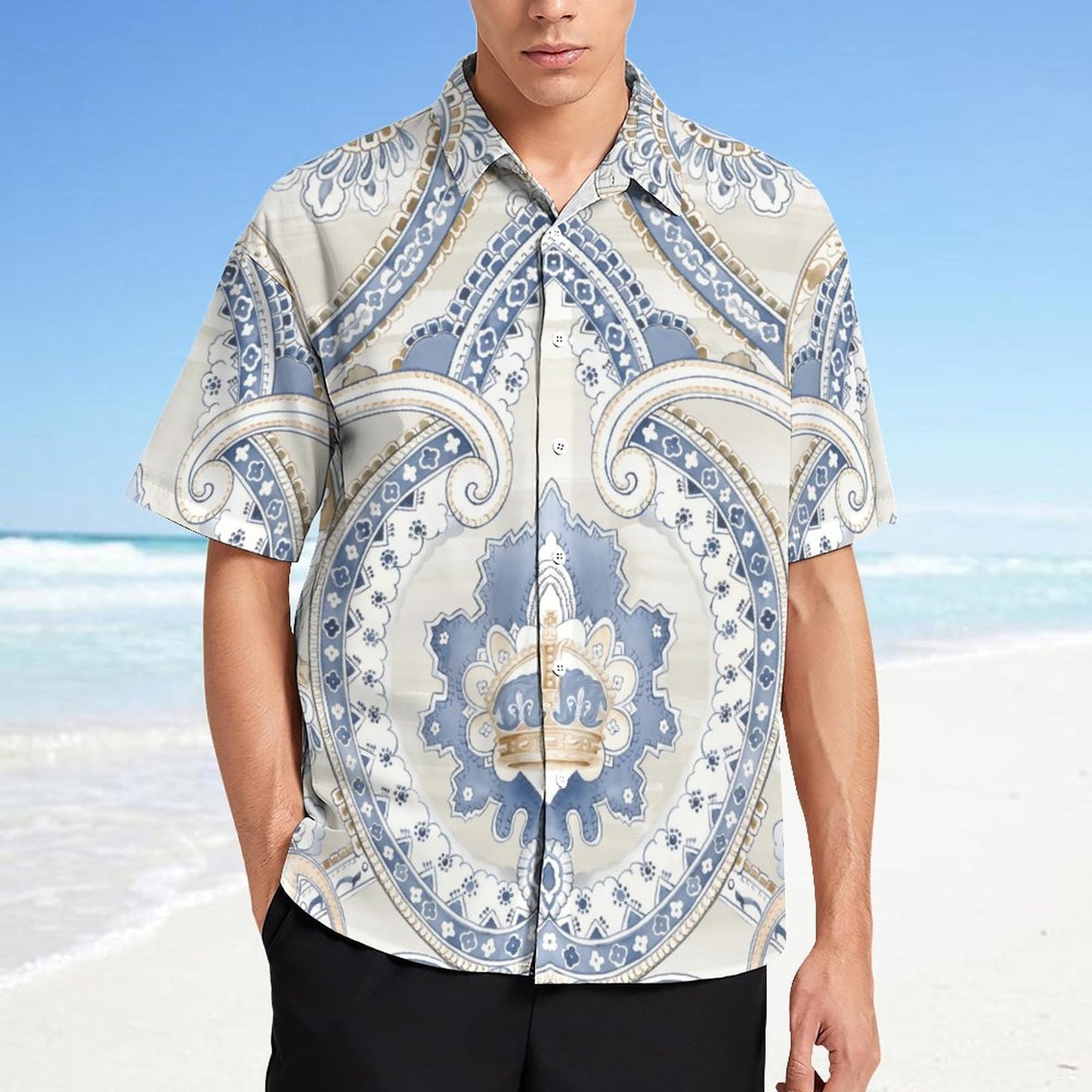 Men's Fashion Casual Printed Short Sleeve Shirts 2306101340
