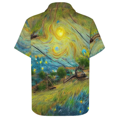Men's Hawaiian Print Resort Shirt 2305101786